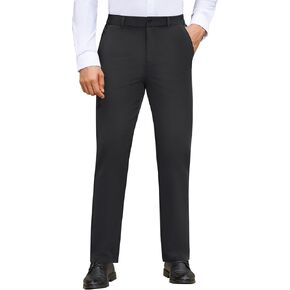 Mens Stretch Dress Pants Wrinkle Free Mens Slim Fit Dress Pants Expandable Waist Suit Pants Golf Pants Men