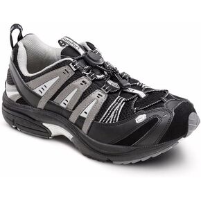 Dr. Comfort Performance-X Men's Therapeutic Diabetic Double Depth Shoe: Black 13.0 X-Wide (XW/6E) Elastic & Standard Laces