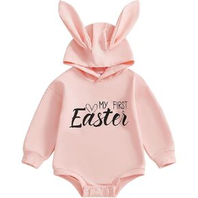 Infant Baby Boy Girl Hoodie Sweatshirt Cute Long Sleeve Romper Bodysuit Clothes Toddler One Piece Outfit