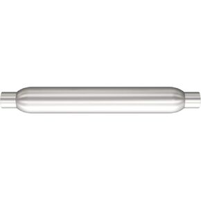 MagnaFlow Glasspack 4in Round Center/Center Performance Muffler Exhaust 18129-3in Inlet/Outlet Diameter, 18in Body Length, 22in Overall Length, Aluminized Finish - Classic Deep Exhaust Sound
