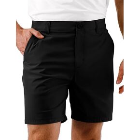 Mens Golf Shorts 7'' Inseam Lightweight Quick Dry Strech Casual Work Shorts, Hybrid Flat Front Golf Shorts for Men