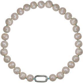 Hand-Knotted Freshwater Pearl Necklace with Silk Thread - 15 Inch