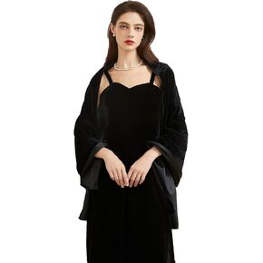 Women's Velvet Shawl and Wrap for Wedding Bridal Bridesmaid Outwear Evening Party Prom Dress Accessories Scarf