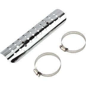 PowerMotor Motorcycle Heat Shield,Universal Exhaust Pipe Protector Cover With 2 Stainless Steel Clamps For 50mm-70mm Exhaust Pipe Diameter Motorbikes- Electroplating 70-100MM
