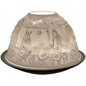 Horse, LED Light, Porcelain, 4.75-inch Width x 3-inch Height, Home Decor