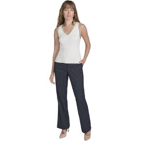Tommy Hilfiger womens Contrast Trim Sleeveless Sweater