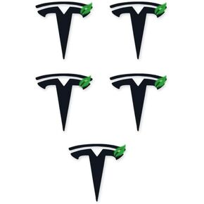 Center Cap Wheel Rim Logo T Emblem Decals Stickers 5 Pieces Compatible with Tesla Model Y in Saudi Arabia