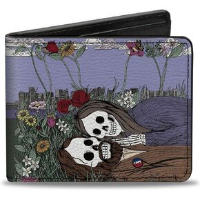 Buckle-Down Grateful Dead Bifold Wallet with Standard Billfold and Card Slots, Daves Picks V21 Boston Garden Dead Heads Cover, Vegan Leather