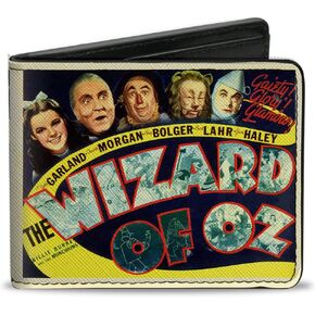 Buckle-Down Movies Wallet, Bifold, The Wizard of Oz Vintage Movie Poster with Characters, Vegan Leather