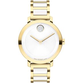 Movado Bold Evolution 2.0 Women's Watch - Swiss Quartz Movement, Stainless Steel Link Bracelet - 3 ATM Water Resistance - Luxury Fashion Timepiece for Her - 34mm