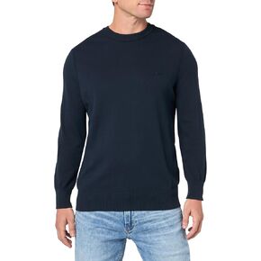BOSS Men's Cotton Blend Small Logo V-Neck Sweater