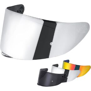 VCOROS Motorcycle Helmets Visor Shield WS-609 Full Face Helmet Visor Replacement Accessories (Chrome Silver)