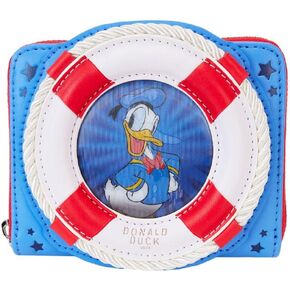 Loungefly Disney Donald Duck 90th Anniversary Lenticular Zip Around Wallet