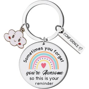 Inspirational Keychain Gifts for Women Men - Christmas Friendship Key Chain, Motivational Keyring Gift for Teens Girls boys