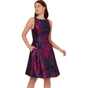 Adrianna Papell Women's Jacquard Envelope Short Dress