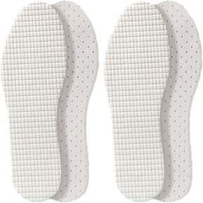 VivoFoot 3 Pairs Anti Odour Cotton Shoe Insoles, Breathable Terry Barefoot Odour Eating Inserts, Cut-to-Size Everyday Comfort Insoles for Men & Women