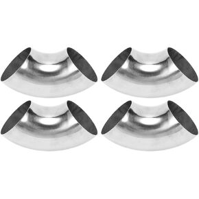 Motoforti 4 Pcs 90 Degree Mandrel Bend Elbow Car Modified Exhaust Pipe Tubing Piping 2.35" Inch OD Thickness 2mm/14GA 60x152x2mm 201 Stainless Steel 2pcs