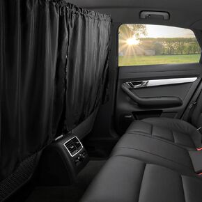 Car Privacy Curtains,Car Window Shades 95% Light Blocking Sunshades, Auto Blackout Curtains Baby Shades Wide Sedan SUV Sunshade Screen Covers for Travel Camping Nap Sleeping (3-pcs Set)