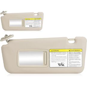 Sun Visor for 2004-2005 Toyota RAV4, Left Driver Side Beige Sunvisor Replace Ment 74320-42420-B0, Extensible Design