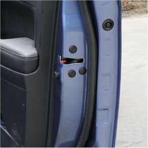 Car Door Lock Screw Protector Cover, 12Pcs Car Interior Trim Door Lock Screw Cover Caps, Waterproof Anti-Rust Car Door Screw Caps, Self-Adhesive Vehicle Protector Decorative Accessories (Black)