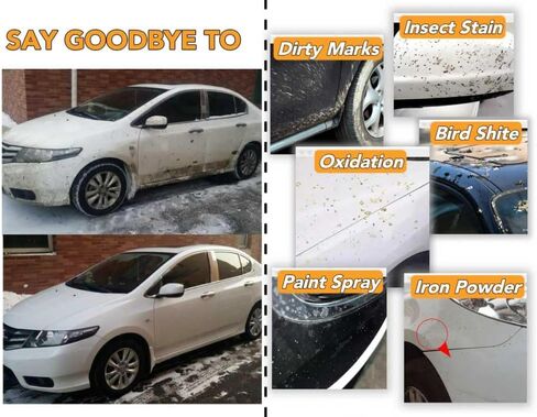 قفاز طين لتزيين السيارة - قفاز شريط طين عالي الجودة، قفاز طين صناعي لإزالة رذاذ الطلاء الزائد، بقع الماء، عصارة الأشجار، غبار السكك الحديدية من الطلاء، الزجاج، الأسطح البلاستيكية (قطعة واحدة قفاز أحمر) in Kuwait