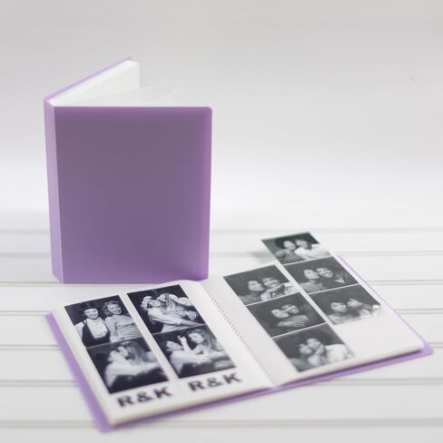 Photo Booth Photo Album - For Wedding or Party- Holds 120 Photobooth 2x6 Photo Strips - Slide In (2X6, LAVENDER) in Kuwait