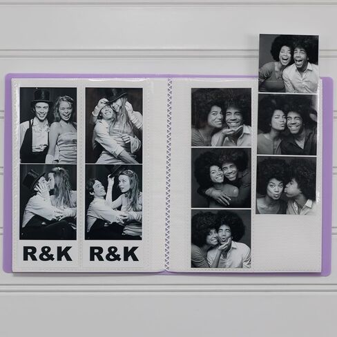 Photo Booth Photo Album - For Wedding or Party- Holds 120 Photobooth 2x6 Photo Strips - Slide In (2X6, LAVENDER) in Kuwait