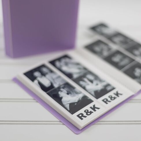 Photo Booth Photo Album - For Wedding or Party- Holds 120 Photobooth 2x6 Photo Strips - Slide In (2X6, LAVENDER) in Kuwait