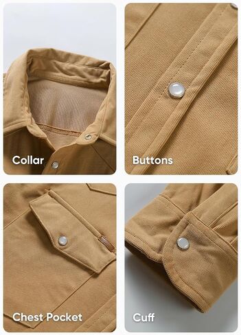 JMIERR Men's Corduroy Shirts Casual Western Long Sleeve Button Down Shacket Jackets with 2 Flap Pocket in Saudi Arabia