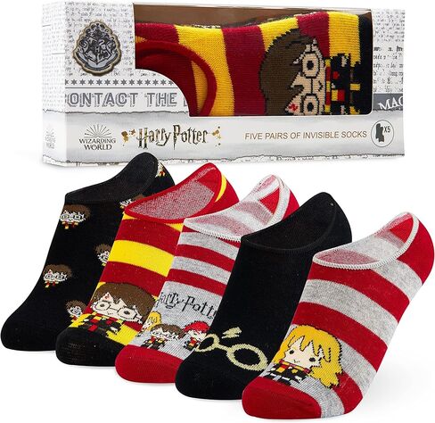 Harry Potter Girls No Show Socks, Invisible Liner Socks for Kids, Summer Socks Pack of 5 - Kids Gifts in Saudi Arabia