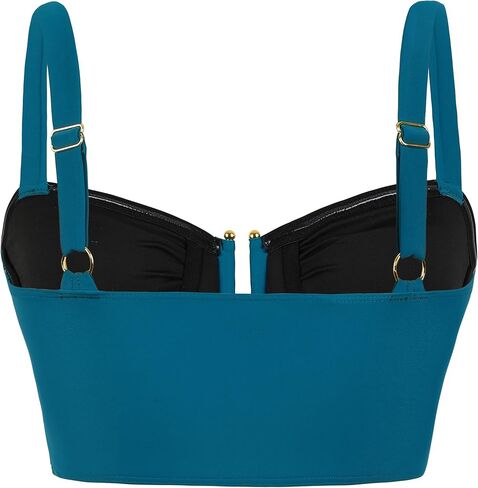 Hilor Women's Underwire Bikini Tops Longline Push Up Swim Top Sexy Midkini Swimsuit Bathing Suit Tops in Kuwait