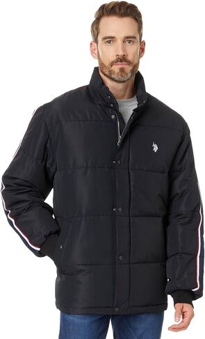 U.S. Polo Assn. Men's Stripe Puffer Jacket in Saudi Arabia