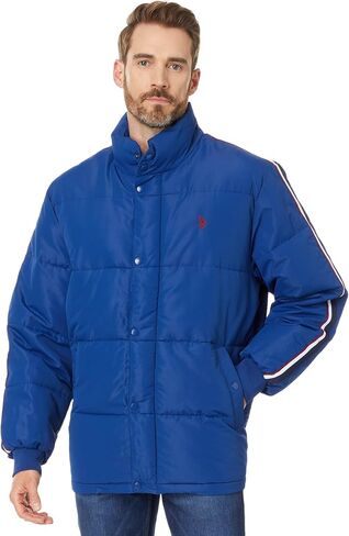 U.S. Polo Assn. Men's Stripe Puffer Jacket in Saudi Arabia