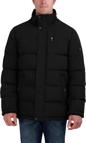 Nautica Men's Faux Fur Trim Puffer Jacket with Removable Hood in Saudi Arabia