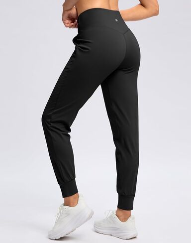 SANTINY Women's Joggers with Pockets Crossover Waist Yoga Pants Loose Athletic Leggings for Workout, Running, Lounge in Saudi Arabia