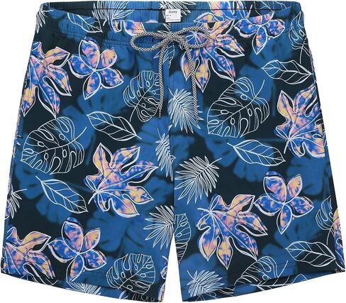 Biwisy Mens Swim Trunks Quick Dry Beach Shorts Mesh Lining Swimwear Bathing Suits with Pockets in Saudi Arabia
