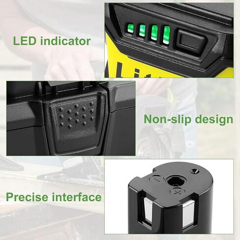 2Pack P108 18V 6.5A Replacement Ryobi 18V Batteries and Charger Kit, for Ryobi ONE+ 18-Volt Lithium Battery P104 P105 P102 P103 P107 P108, with a P117 P118 Fast Charger for Ryobi Battery in Saudi Arabia