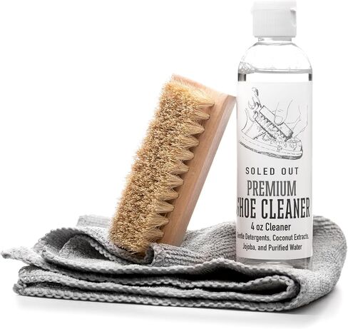 Cleaner Kit - Sneakers Dress Shoes Sandals Boots Leather Suede Cork and Hats, Natural Solution with Coconut Jojoba in Saudi Arabia