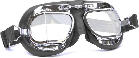 منتجات HDM Mk49 نظارات الدراجات النارية الكلاسيكية المصنوعة من الجلد الأسود/نظارات الطيران الكلاسيكية in Saudi Arabia