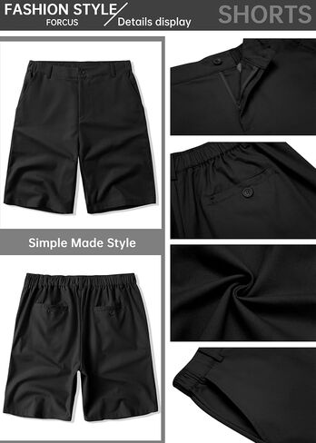 COOFANDY Men's Casual Shorts Linen Flat Front Shorts Elastic Waist Summer Beach Shorts in Saudi Arabia