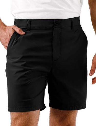Mens Golf Shorts 7'' Inseam Lightweight Quick Dry Strech Casual Work Shorts, Hybrid Flat Front Golf Shorts for Men in Saudi Arabia