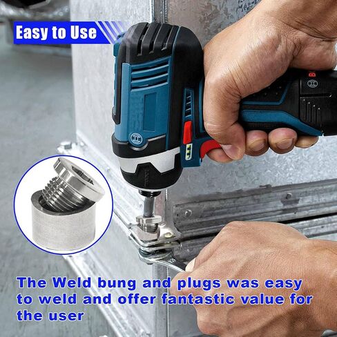 M18 X 1.5 Oxygen Sensor Mounting Bungs and Plugs, Stainless Steel Notched Nut Plug Notched Welding Nut Plug (4PCS) in Kuwait