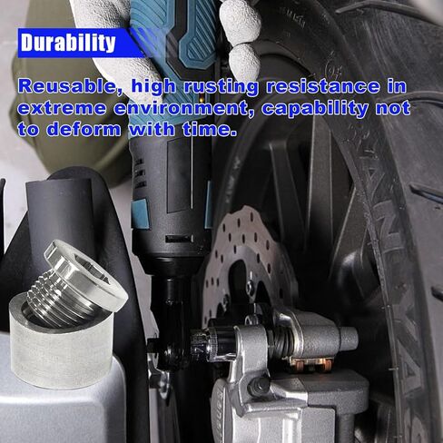 M18 X 1.5 Oxygen Sensor Mounting Bungs and Plugs, Stainless Steel Notched Nut Plug Notched Welding Nut Plug (4PCS) in Kuwait