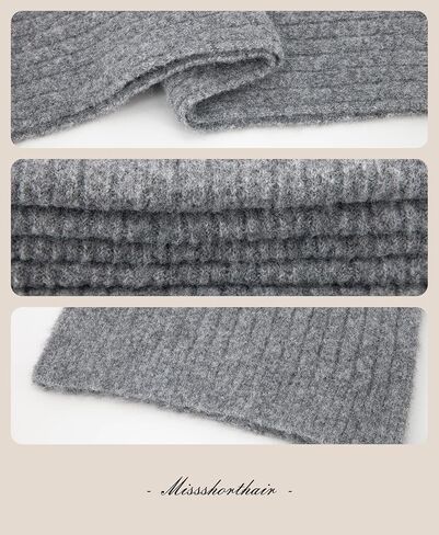 MissShorthair Cashmere Women and Mens Scarf for Winter Chunky Long Warm Thick Knit Wrap in Saudi Arabia