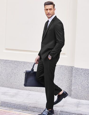 COOFANDY Men 2 Piece Suits One Button Blazer Jacket Tuxedo Slim Fit Suit Pant in Saudi Arabia