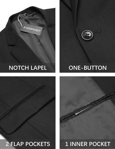 COOFANDY Men 2 Piece Suits One Button Blazer Jacket Tuxedo Slim Fit Suit Pant in Saudi Arabia