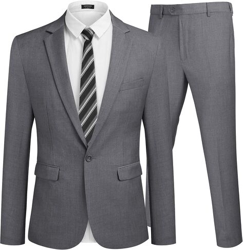 COOFANDY Men 2 Piece Suits One Button Blazer Jacket Tuxedo Slim Fit Suit Pant in Saudi Arabia