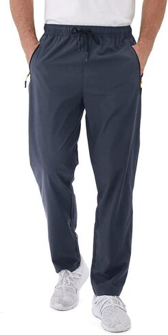 Rapoo Men's Lightweight Pants with Zipper Pockets Quick Dry Workout Athletic Travel Pants in Kuwait