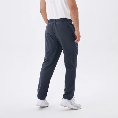 Rapoo Men's Lightweight Pants with Zipper Pockets Quick Dry Workout Athletic Travel Pants in Kuwait