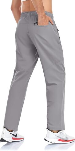 Rapoo Men's Lightweight Pants with Zipper Pockets Quick Dry Workout Athletic Travel Pants in Kuwait